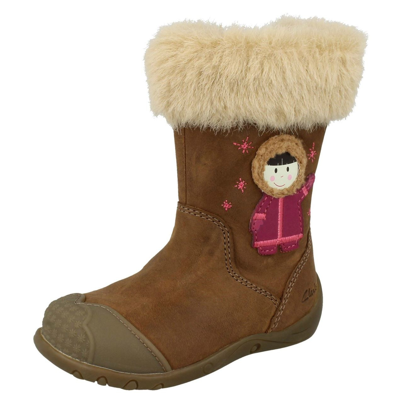 clarks boots with fur