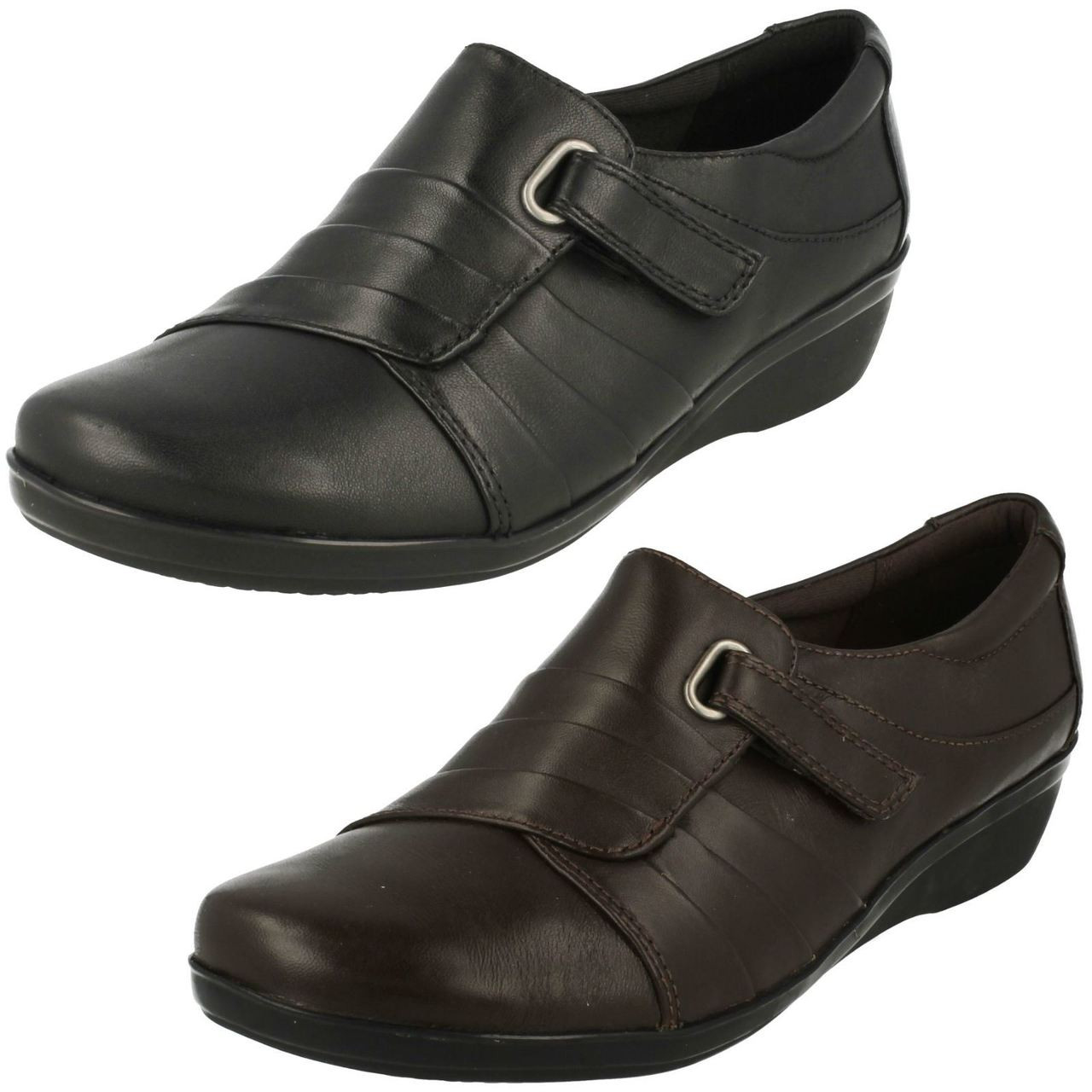 Ladies Clarks Low Wedge Smart Shoes 