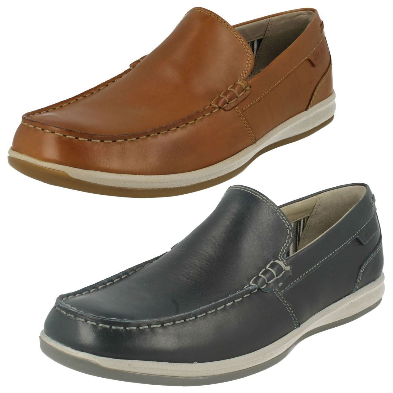 Mens Clarks Moccasin Style Shoes 