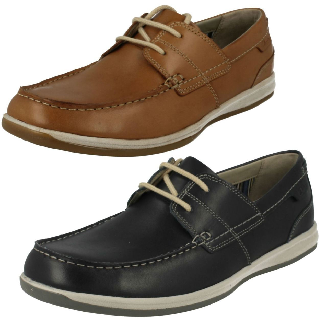 Mens Clarks Moccasin Style Lace Up 