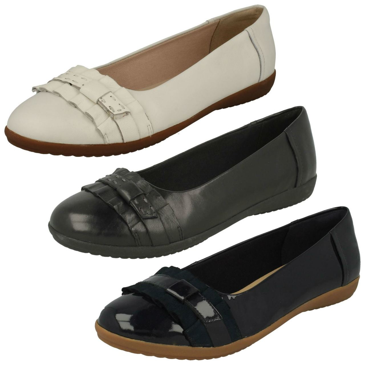 Ladies Clarks Smart Slip On Dolly Shoes 