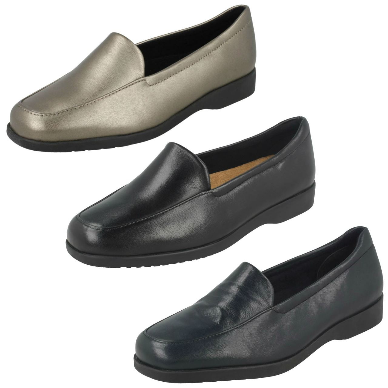 Camarada Detectable silencio Ladies Clarks Flat Loafer Style Shoes Georgia