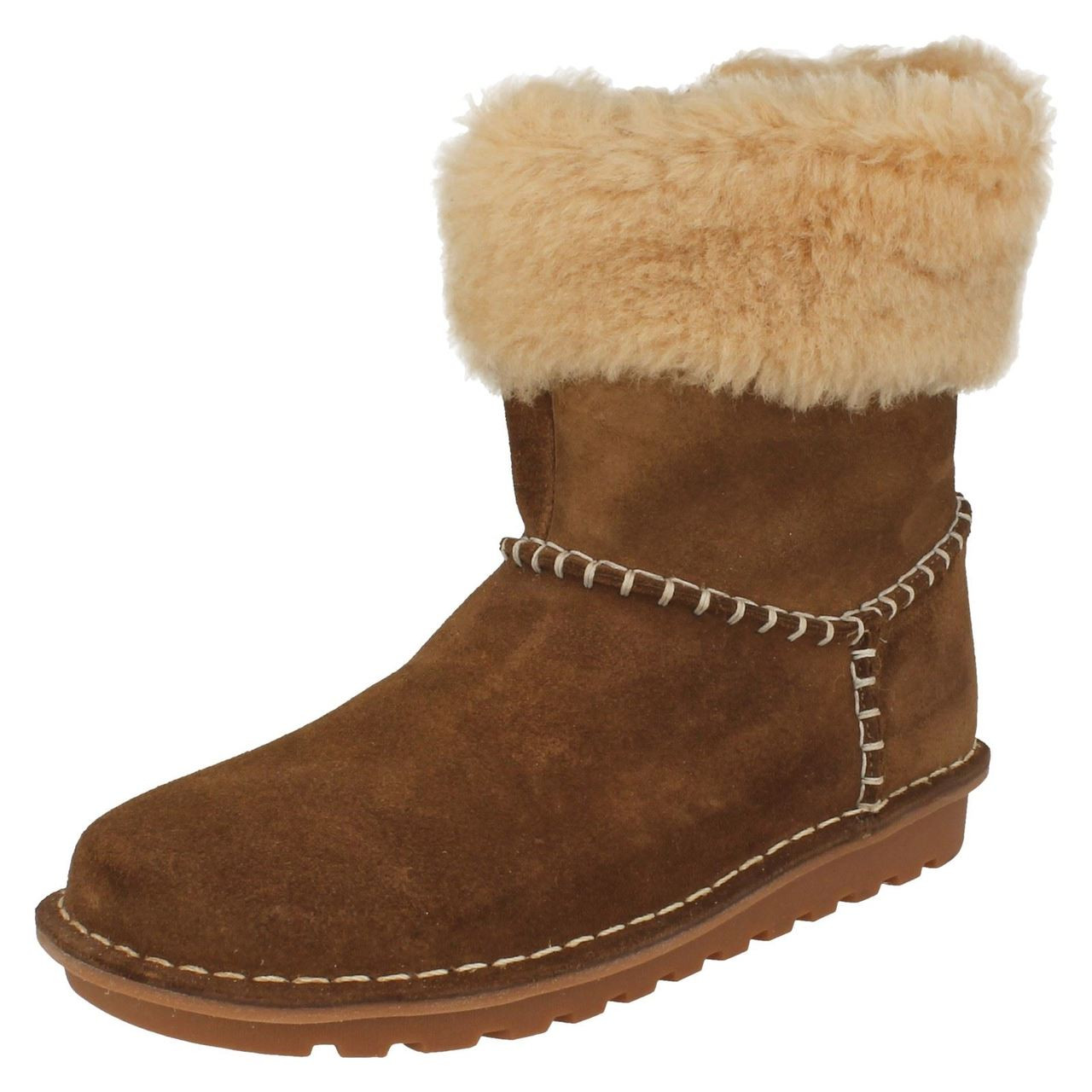 clarks fur lined ankle boots