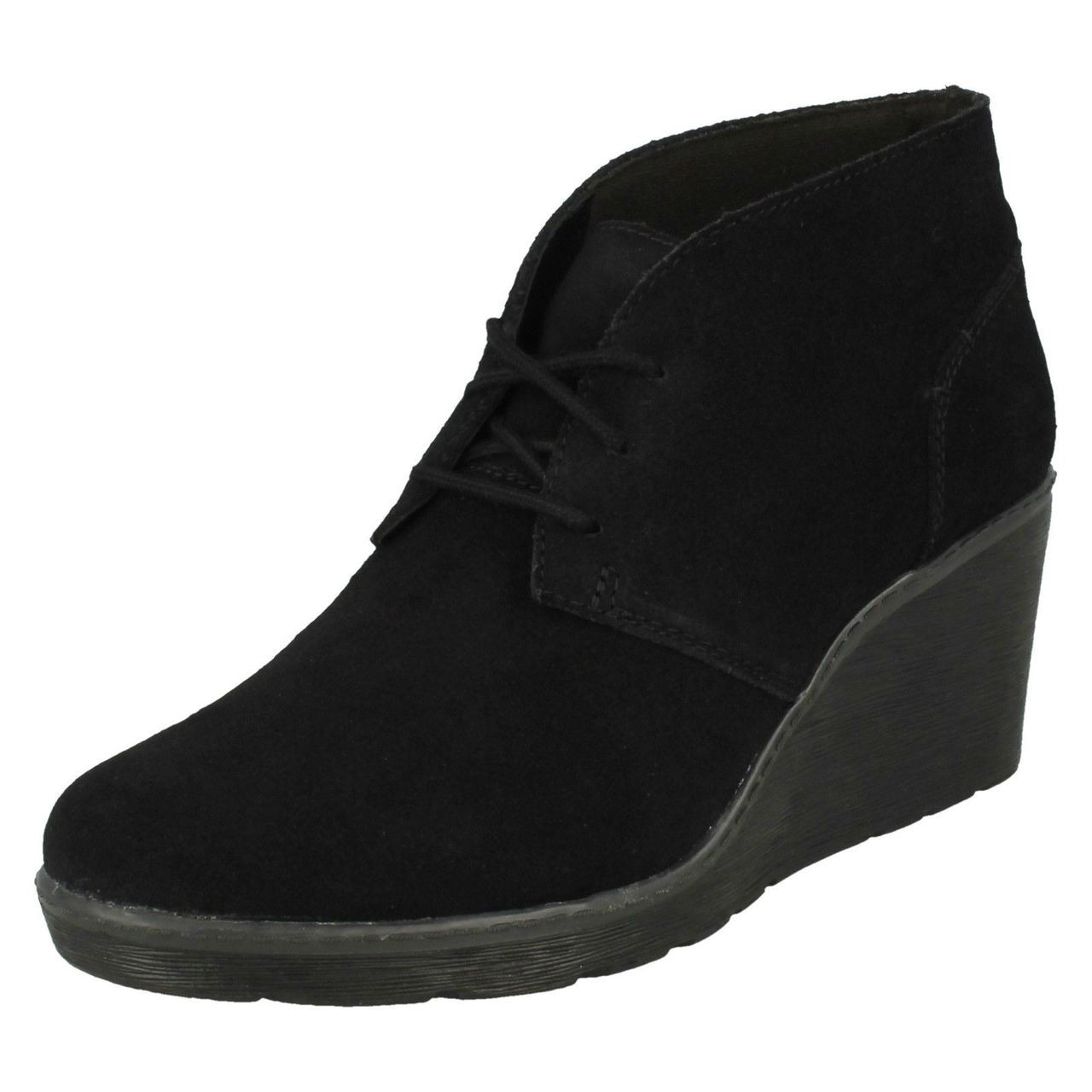 ladies wedge ankle boots