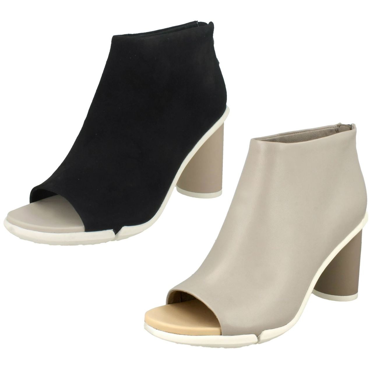 clarks open toe pumps