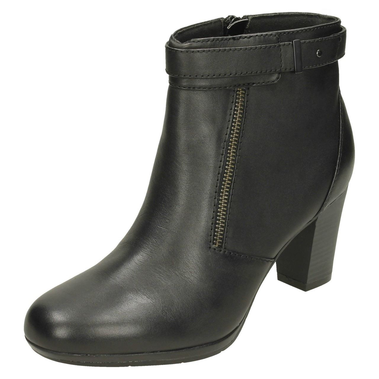 clarks ladies navy ankle boots