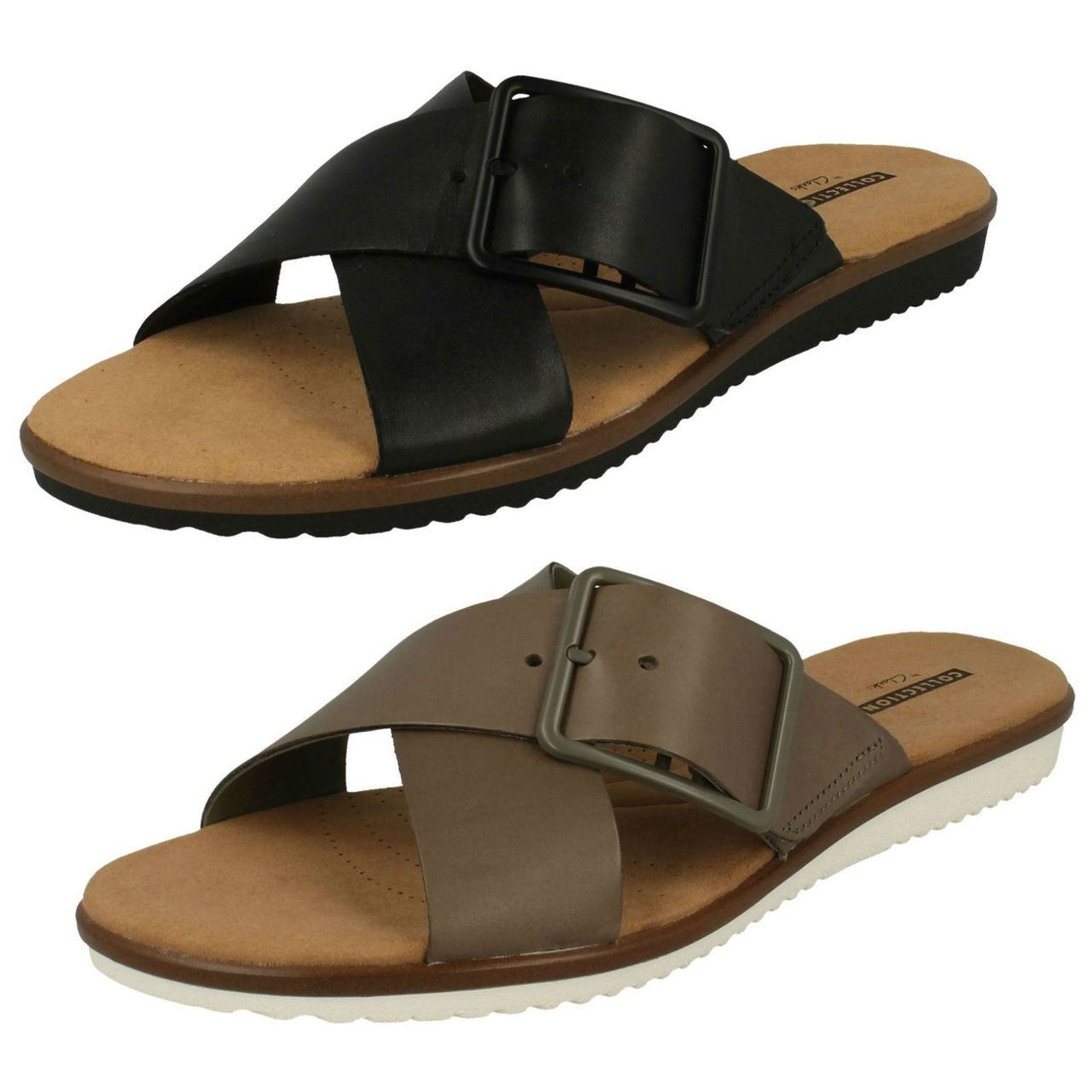 clarks slip on sandals