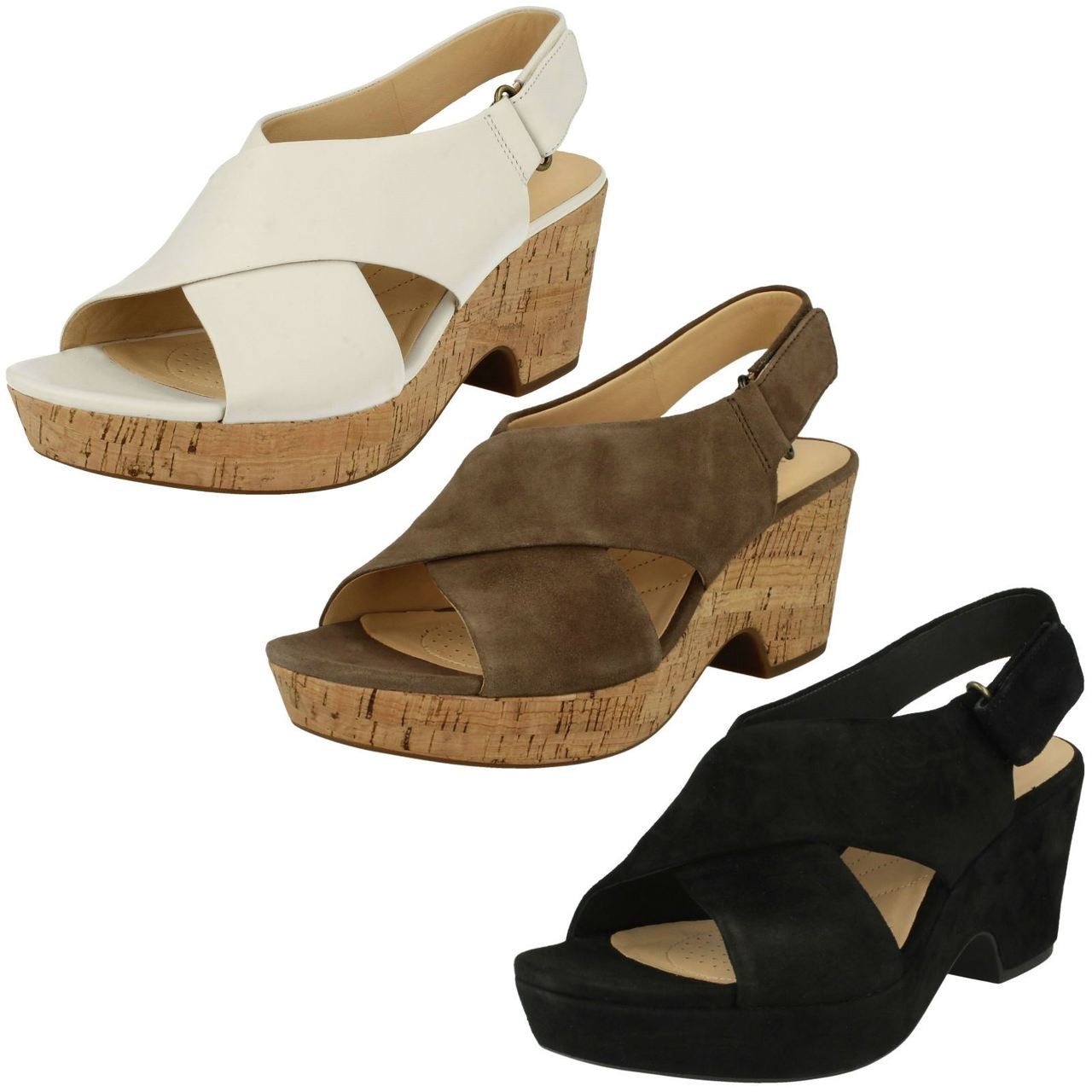 clarks ladies wedge shoes