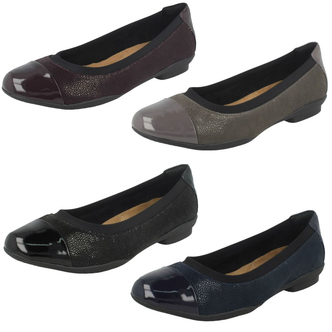 clarks ladies ballerina shoes