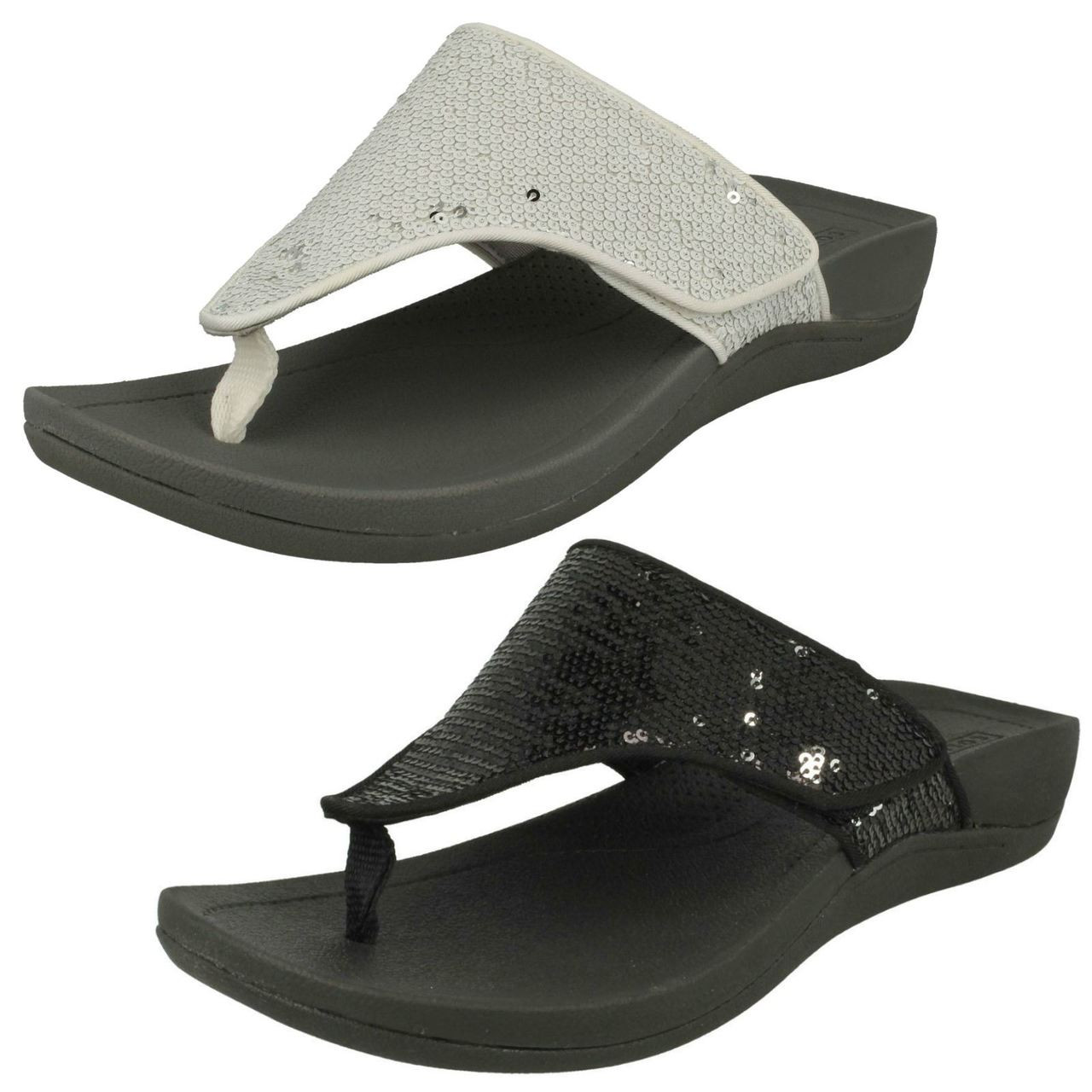 clarks ladies flip flops