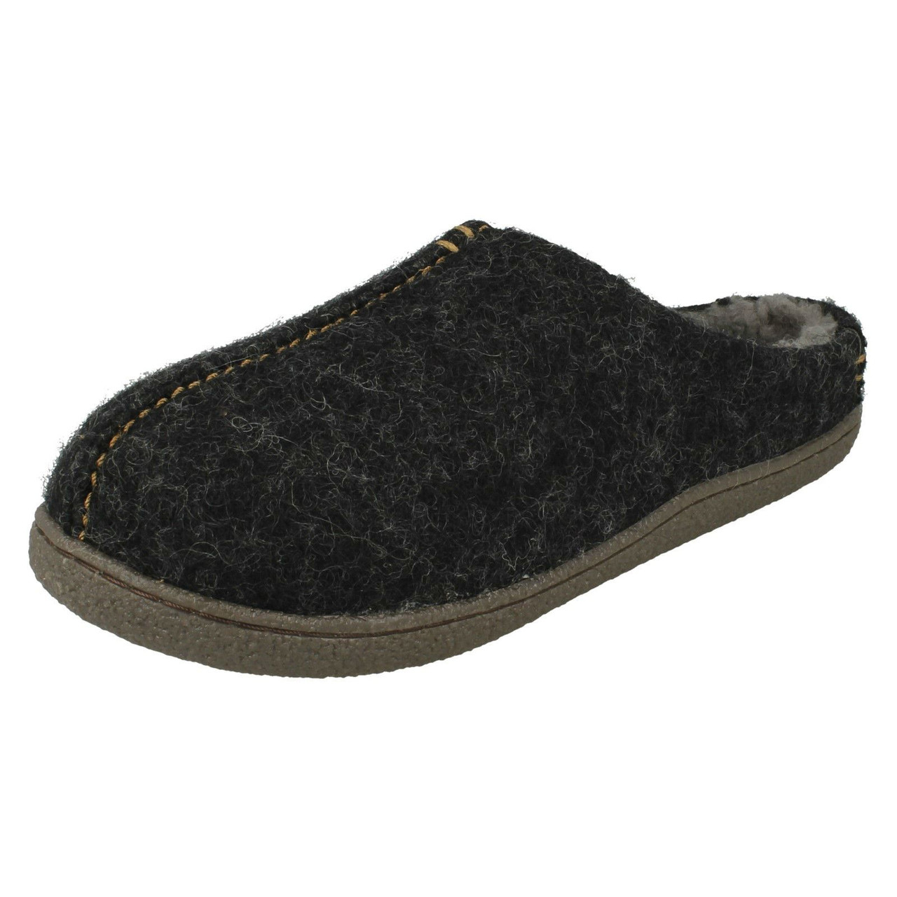 clarks mens leather mule slippers