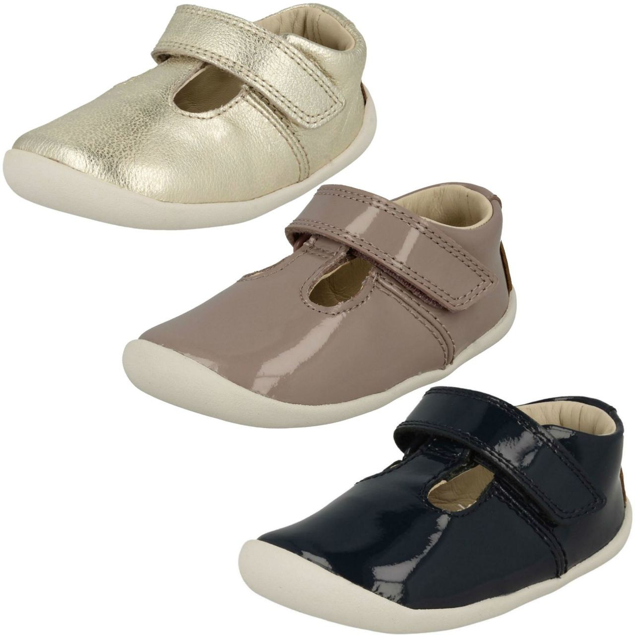 Girls Clarks T-Bar First Shoes Roamer Go