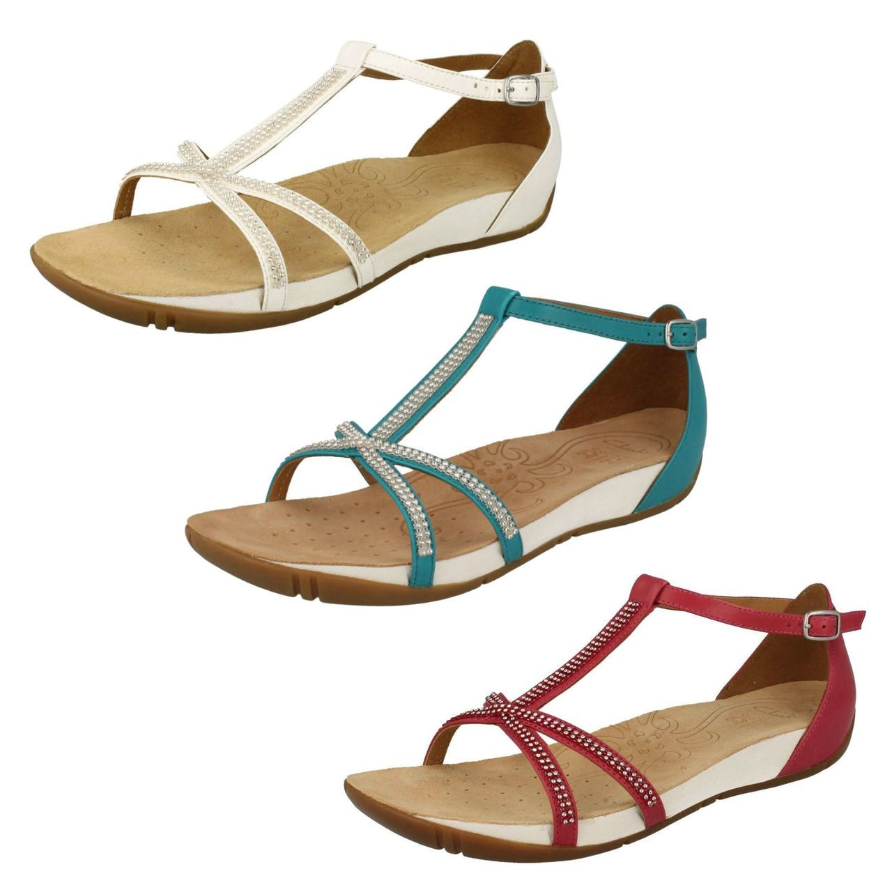 Clarks ladies sandals wide clearance fit