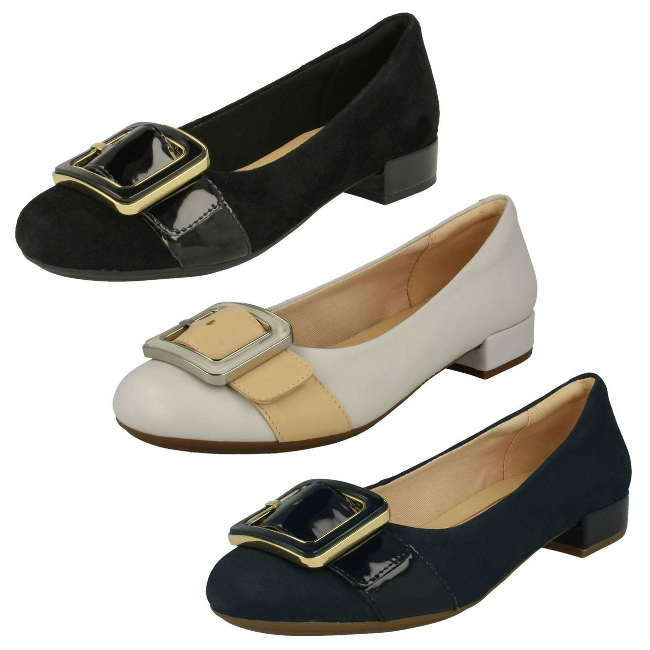 clarks ladies heeled shoes