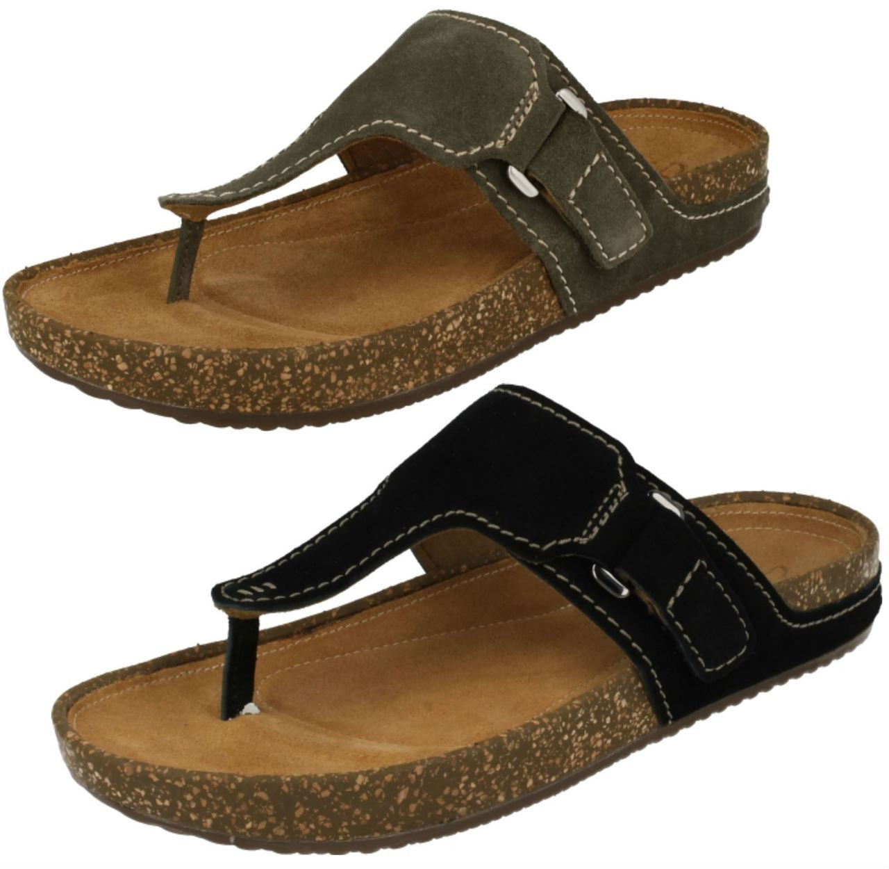 clarks ladies toe post sandals