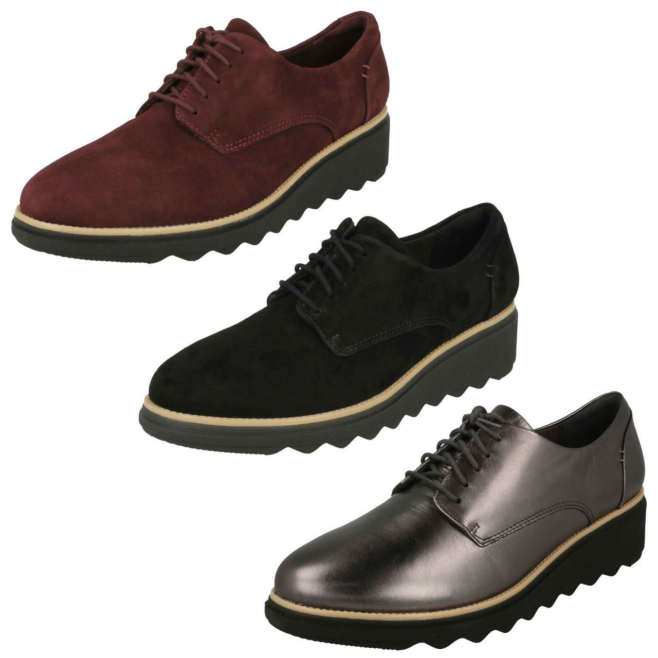 clarks ladies shoes lace up