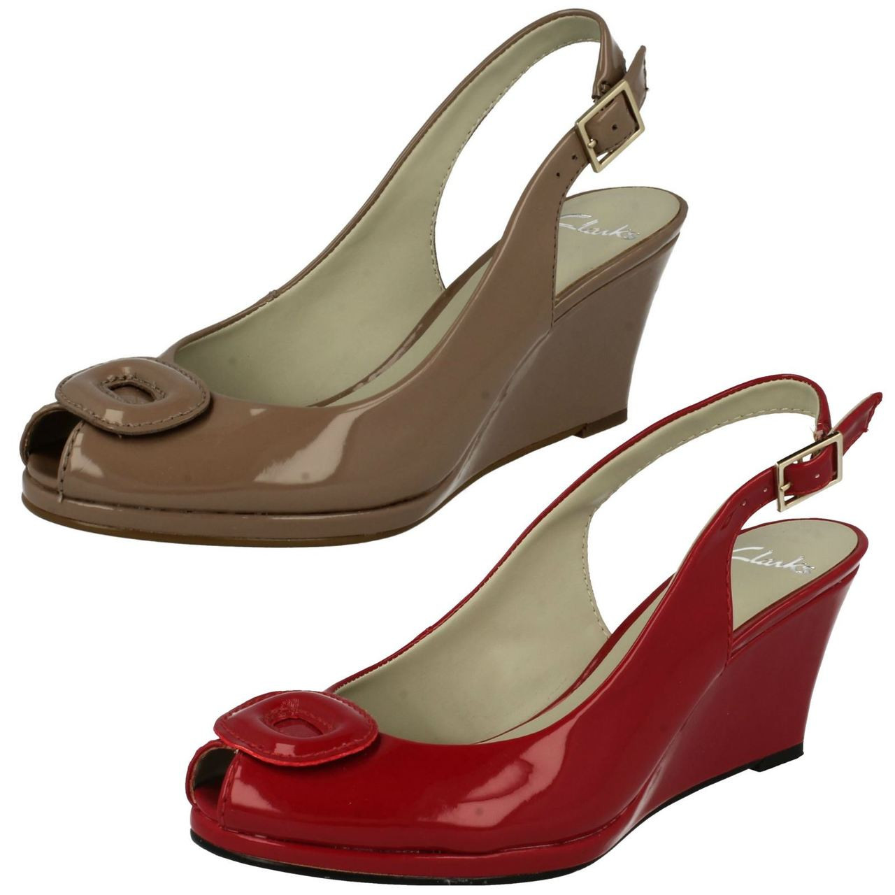 Ladies Clarks Smart Wedge Sandals Sissy Bahama