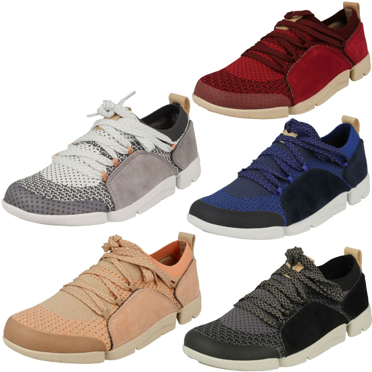 Ladies Clarks Casual Lace Up Trainers 