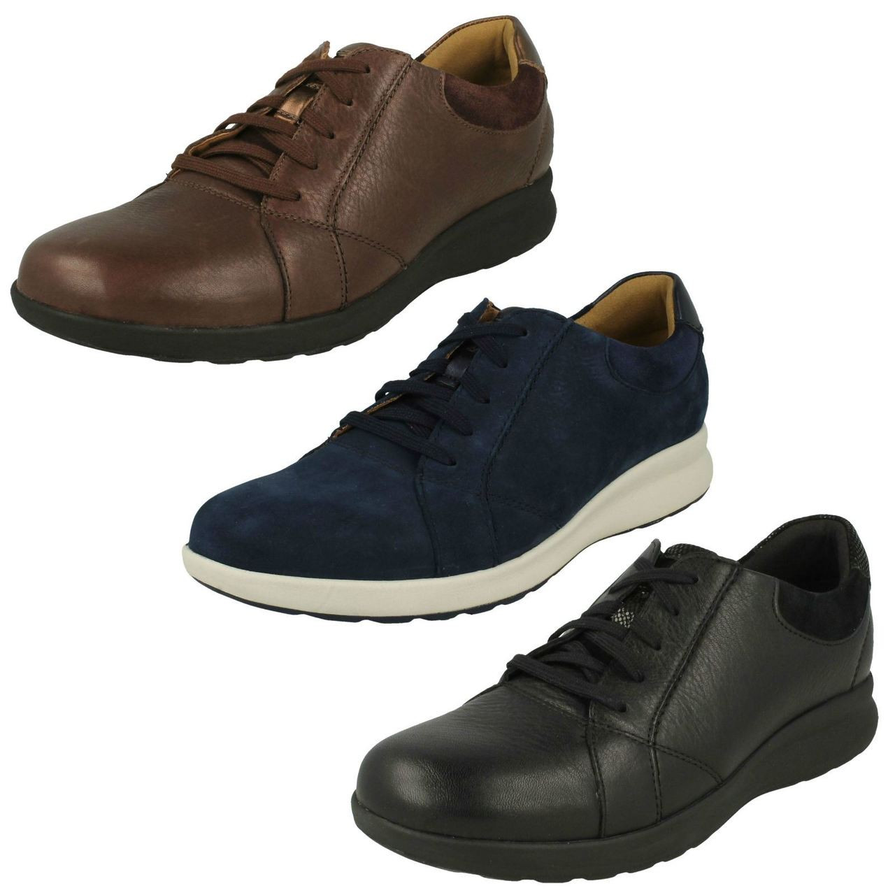Ladies Clarks Unstructured Lace Up 