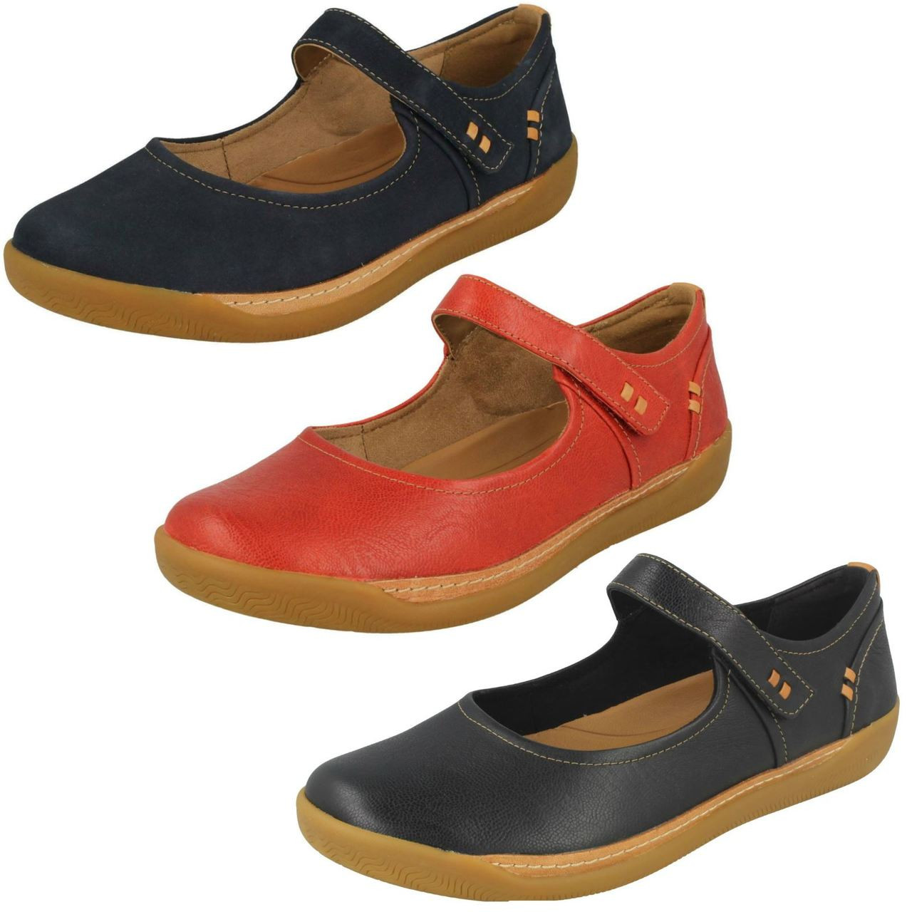 clarks ladies red shoes