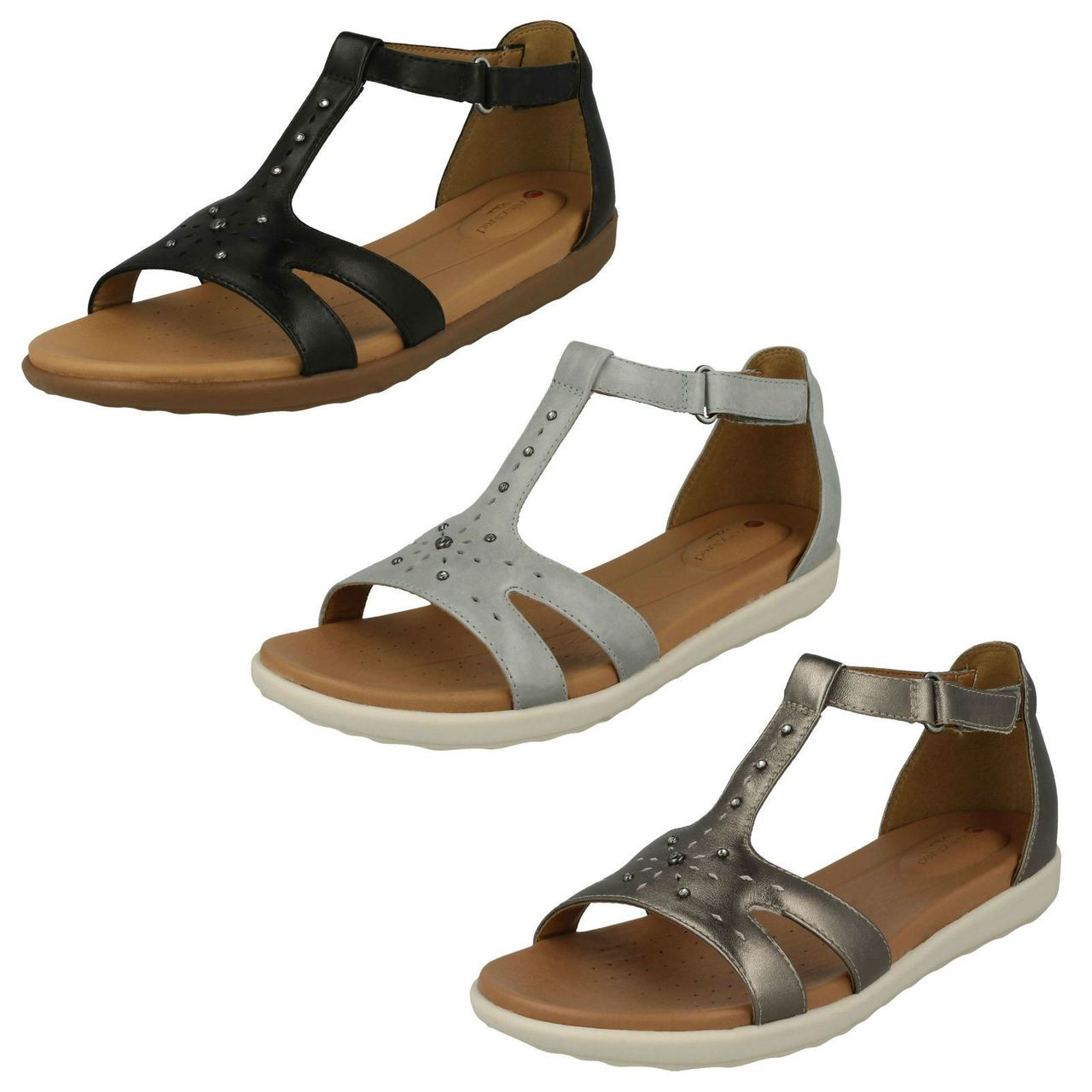 clarks ladies blue sandals