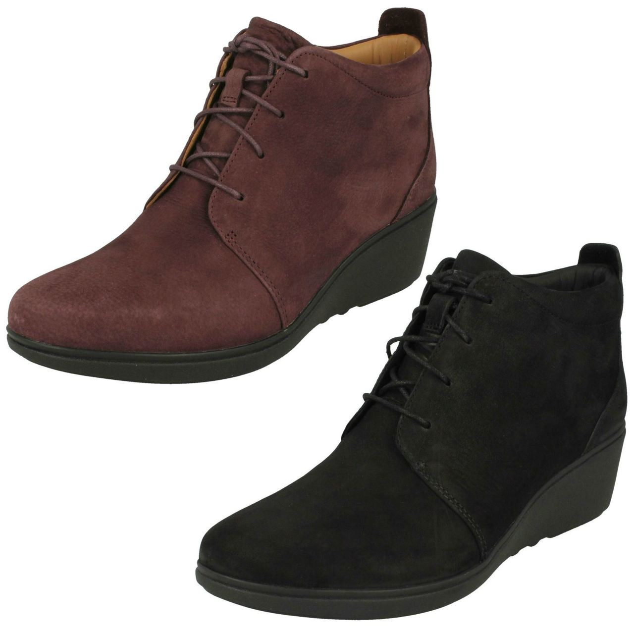 clarks ladies lace up ankle boots
