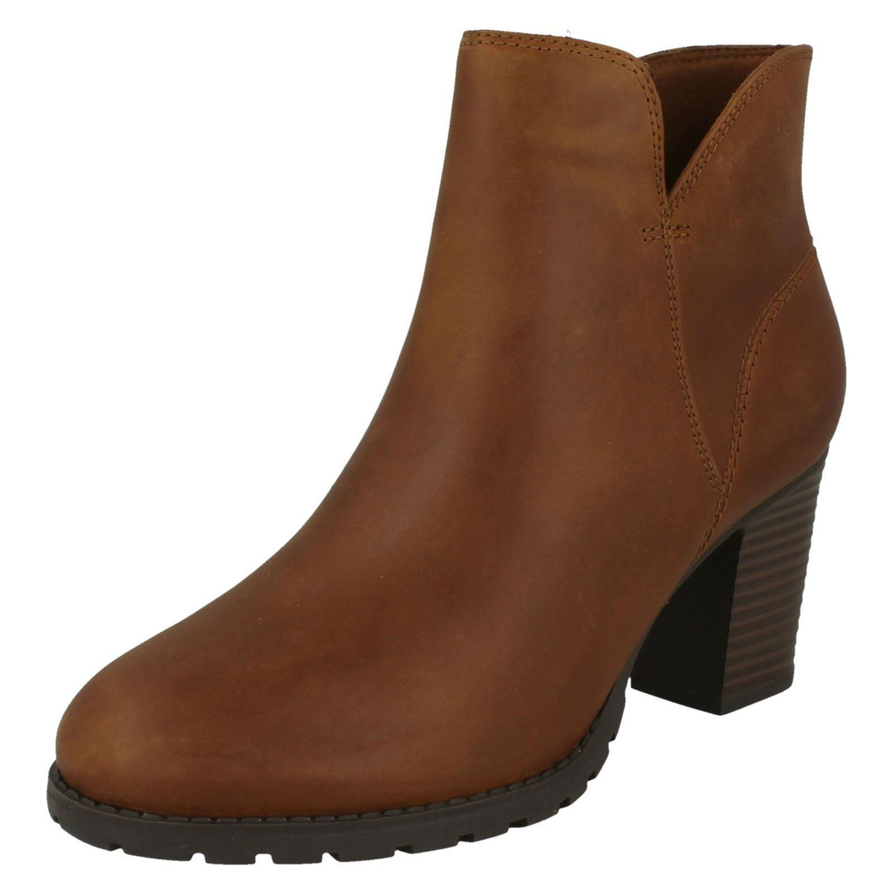 clarks ladies red ankle boots