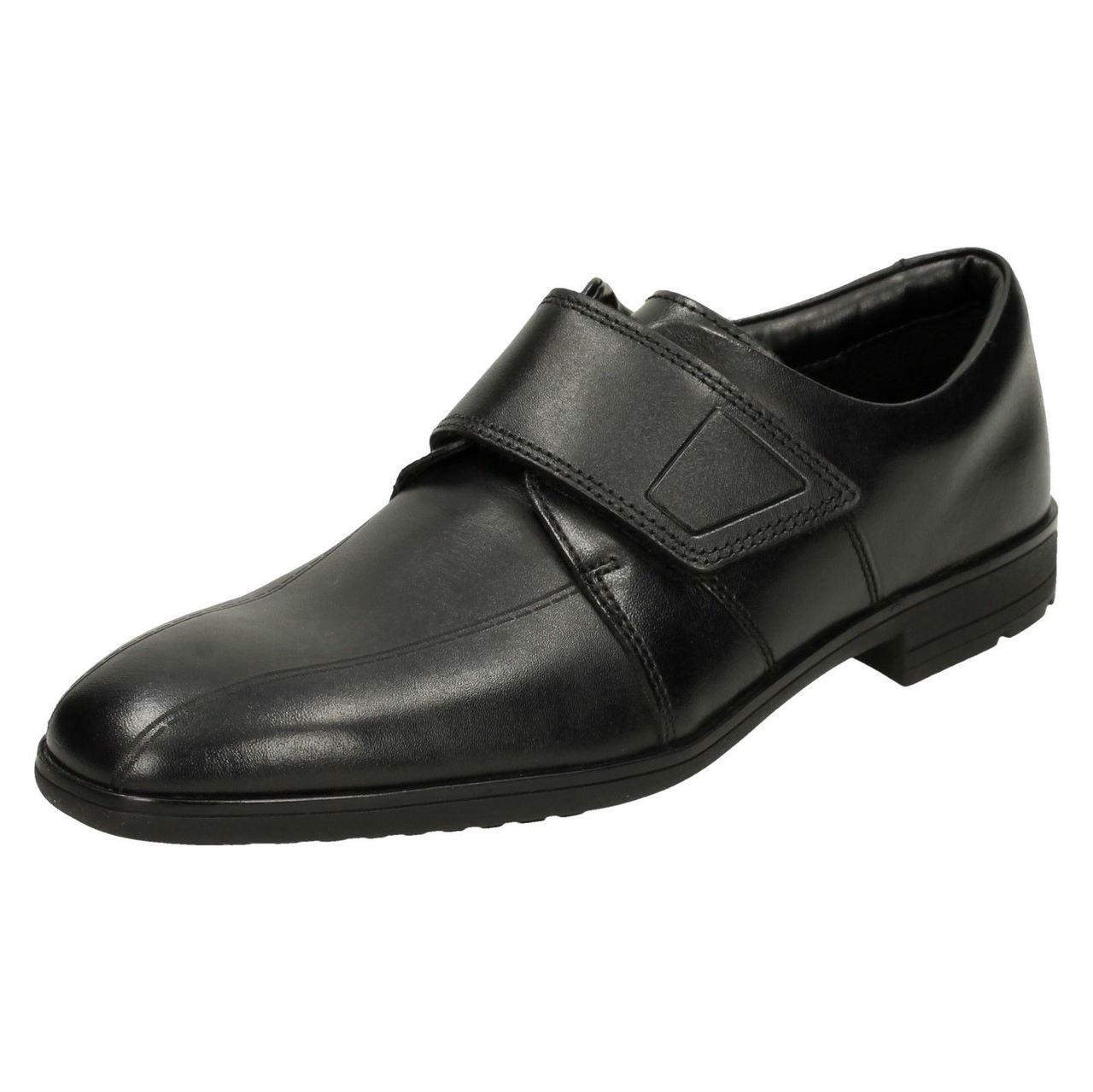 clarks boys black school shoes