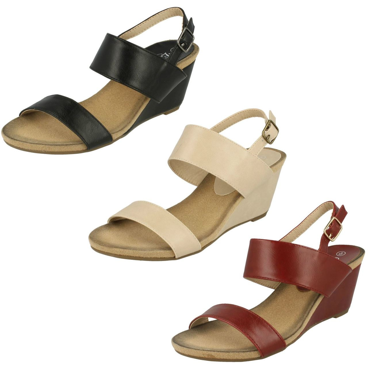 open toe wedge mules