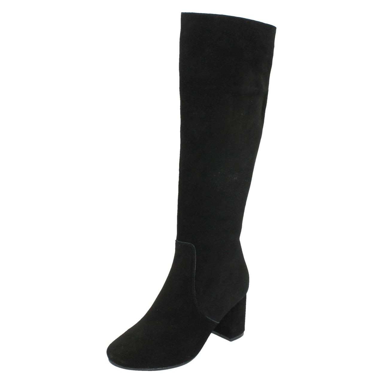 Ladies Leather Collection Heeled Knee High Boots