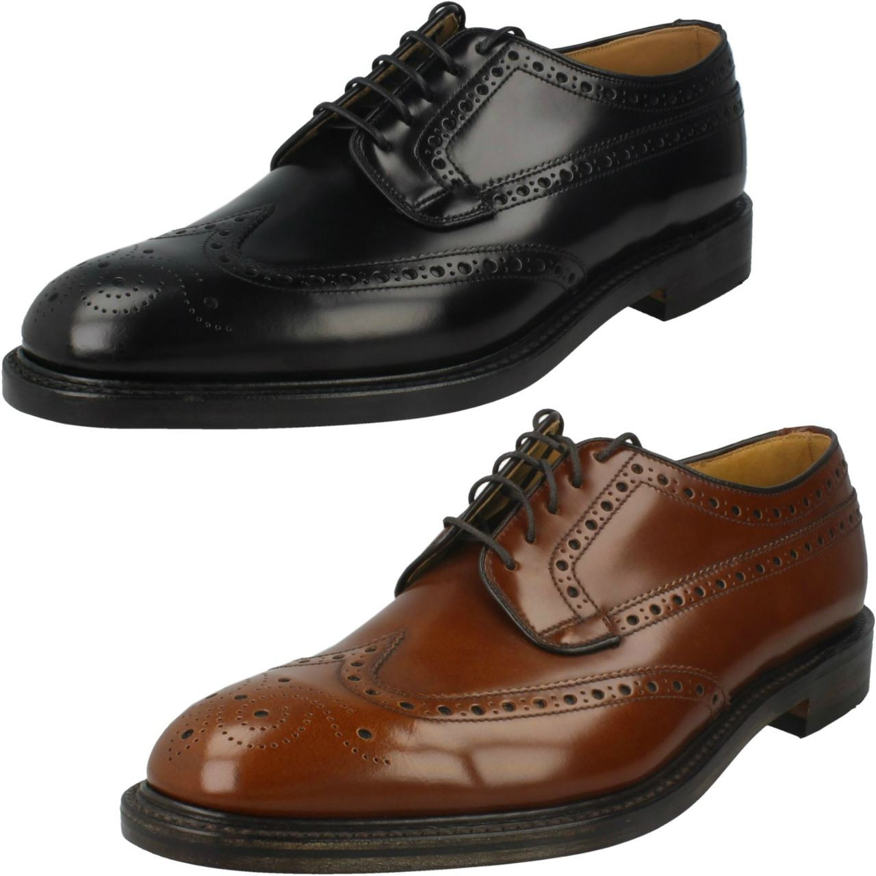 Mens Loake Formal Brogue Shoes Braemar