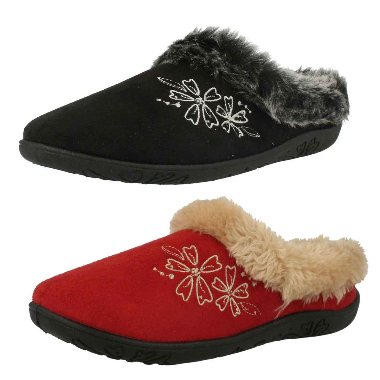 wide fit mule slippers