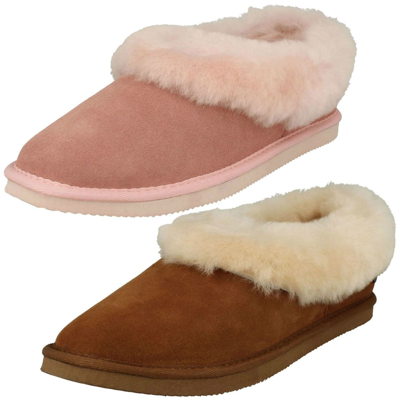 Ladies Padders Fur Trim Slippers Cuddle