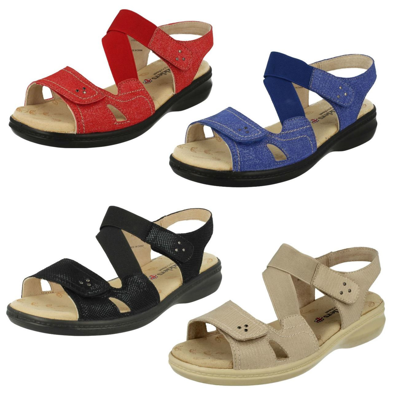 blue wide fit sandals