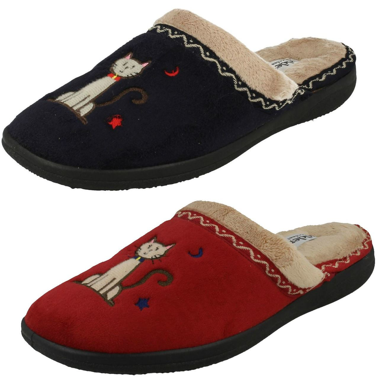 wide fitting ladies slippers