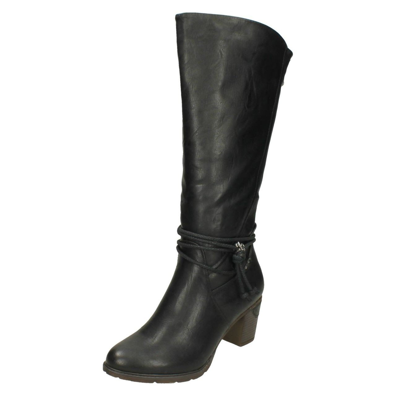 rieker black knee high boots