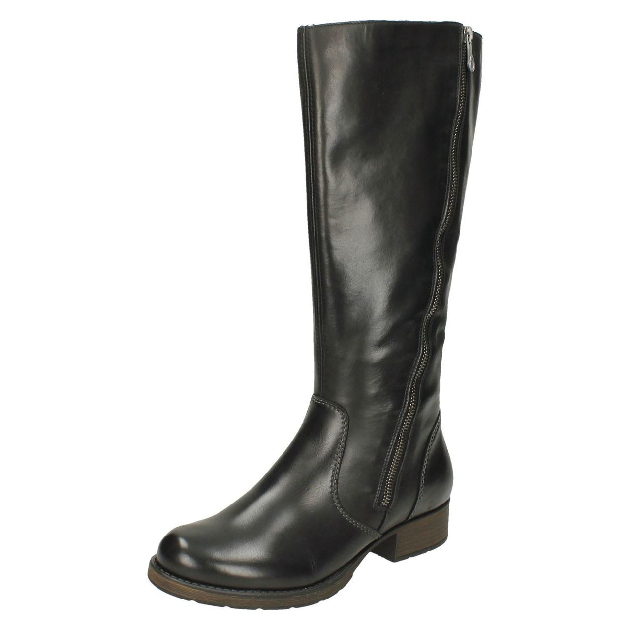 ladies black riding style boots