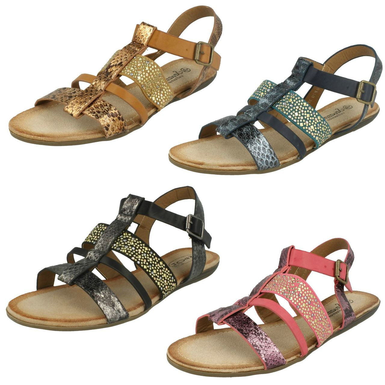 ladies flat gladiator sandals