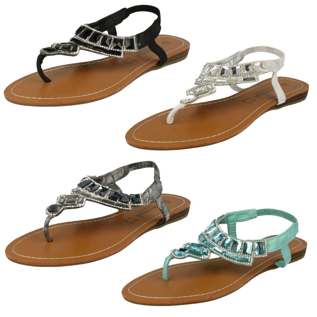 Ciaodea Women's jewel flip flops: for sale at 24.99€ on Mecshopping.it