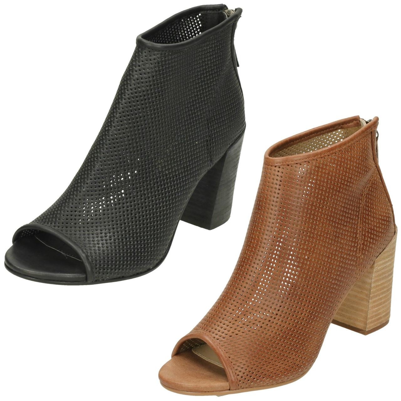 Perforated peep hot sale toe booties