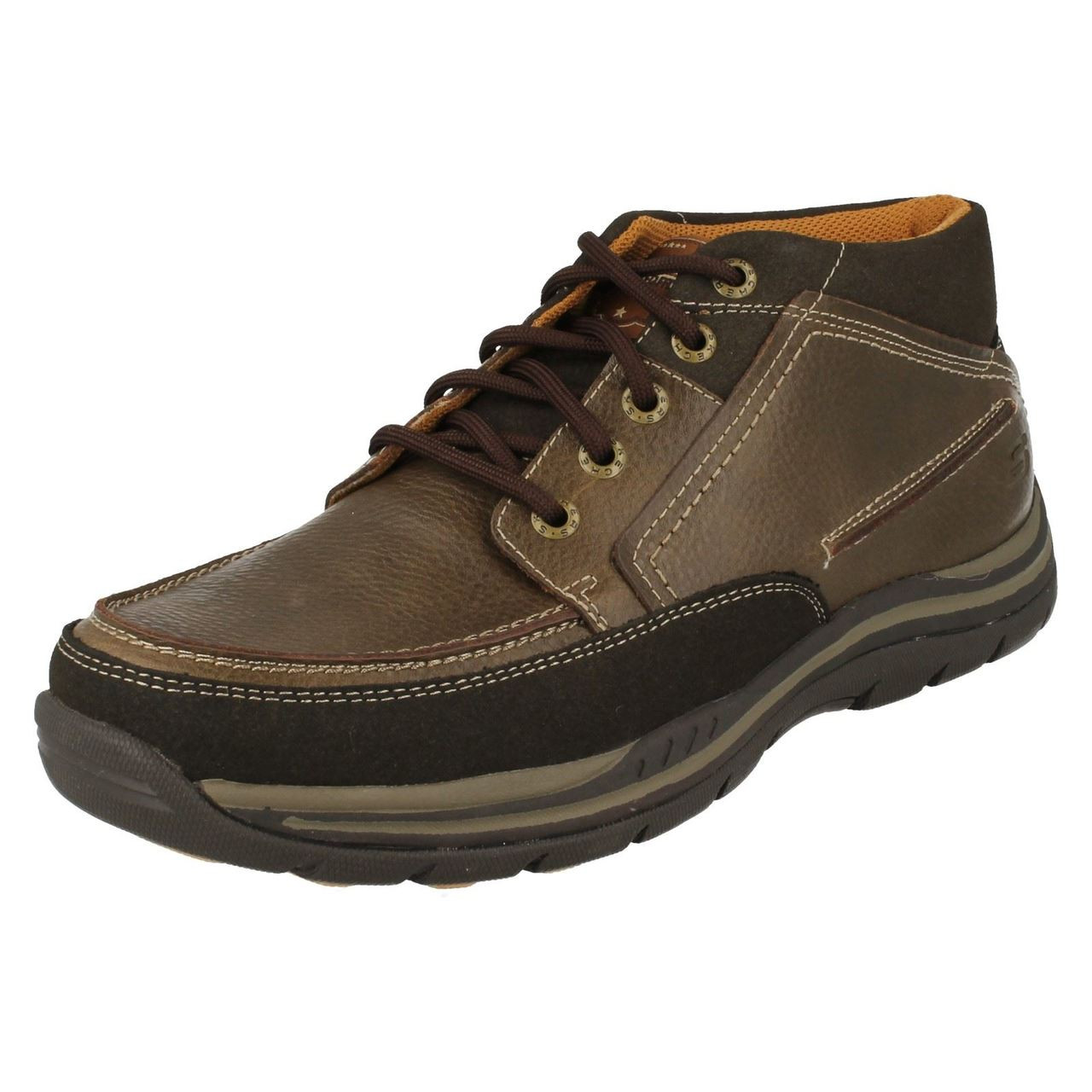 mens skechers boots with memory foam