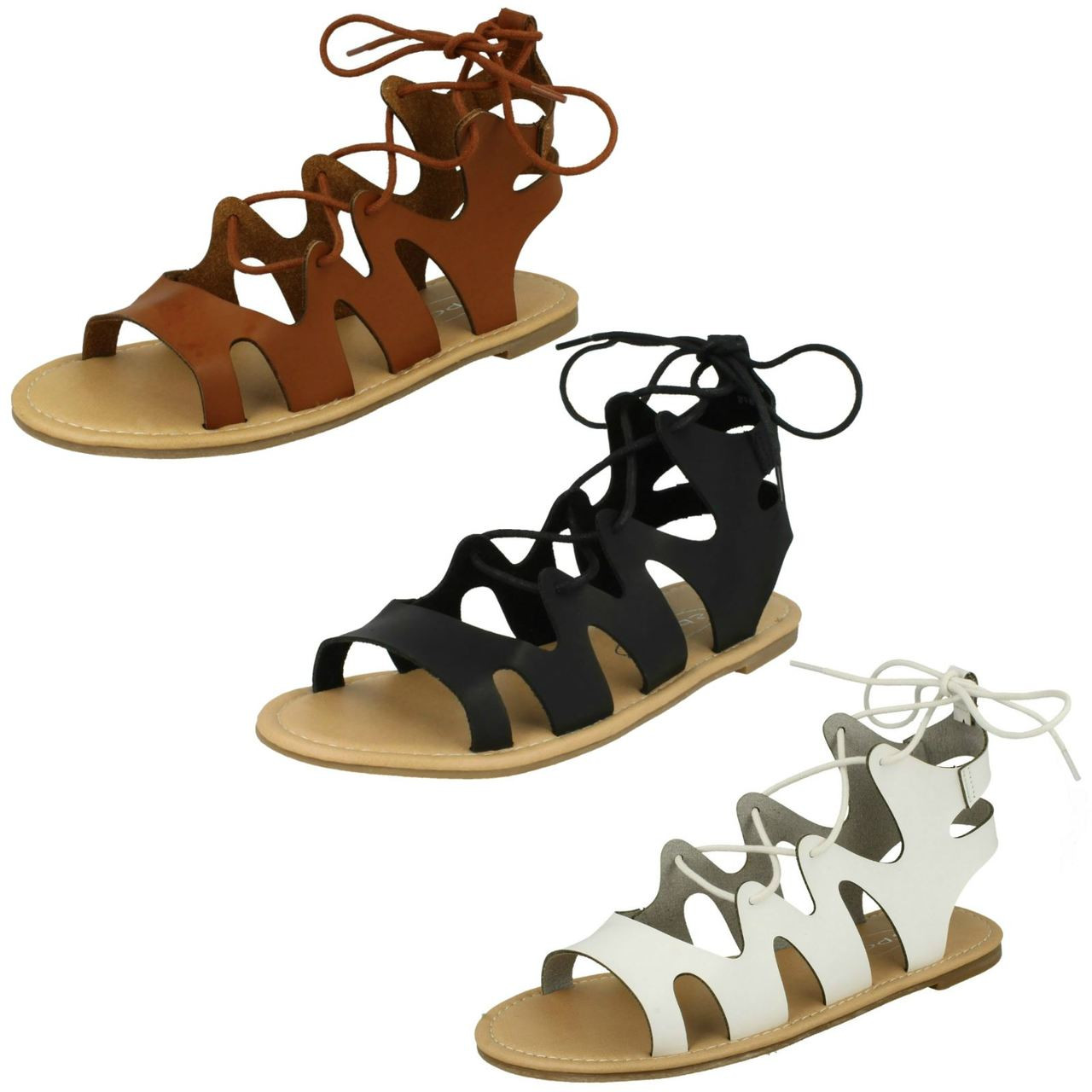 Mocha Low Heel Strappy Sandal with Square Toe & Leg Tie – No Doubt Shoes