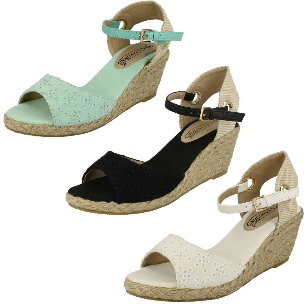 Small Size Wedge Heel Ankle Strap Sandals Tracy - AstarShoes