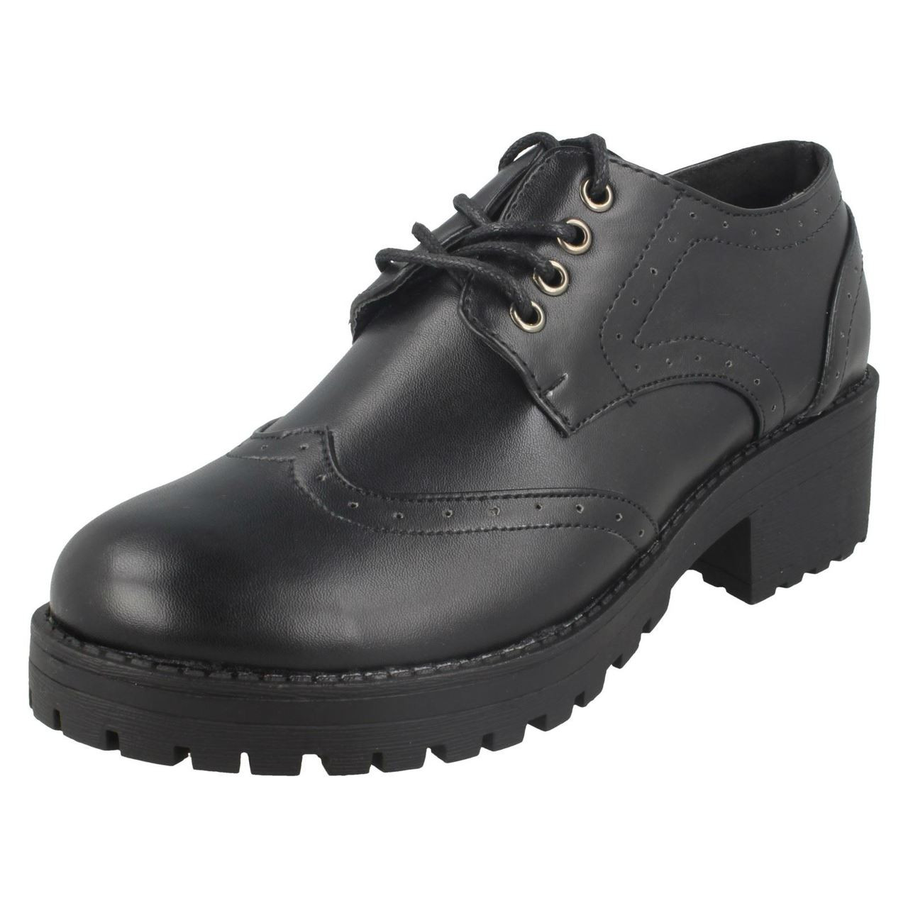 Sioux Stylish Black Brogue Shoes | Cinderella Shoes