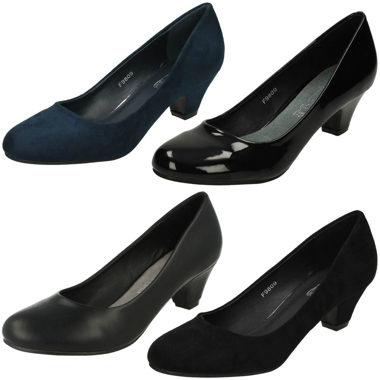 NEW LADIES OMBRE Low Heel Party Evening Slip On Court Shoes Sizes 3-8 £9.99  - PicClick UK