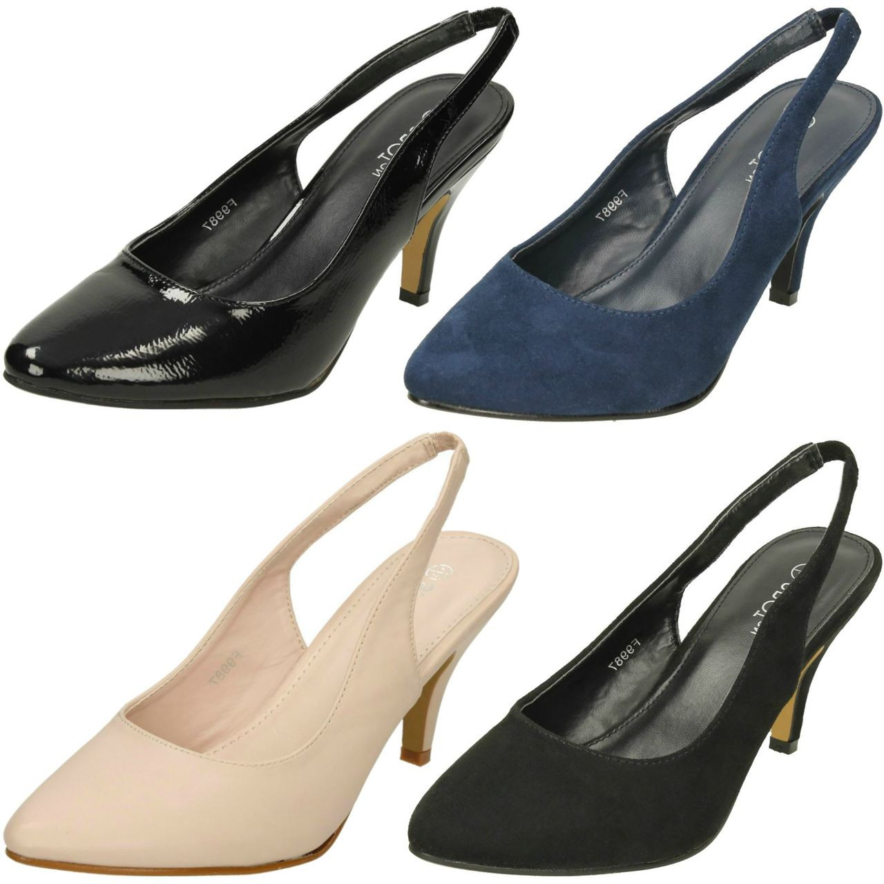 Ladies slingback hot sale court shoes