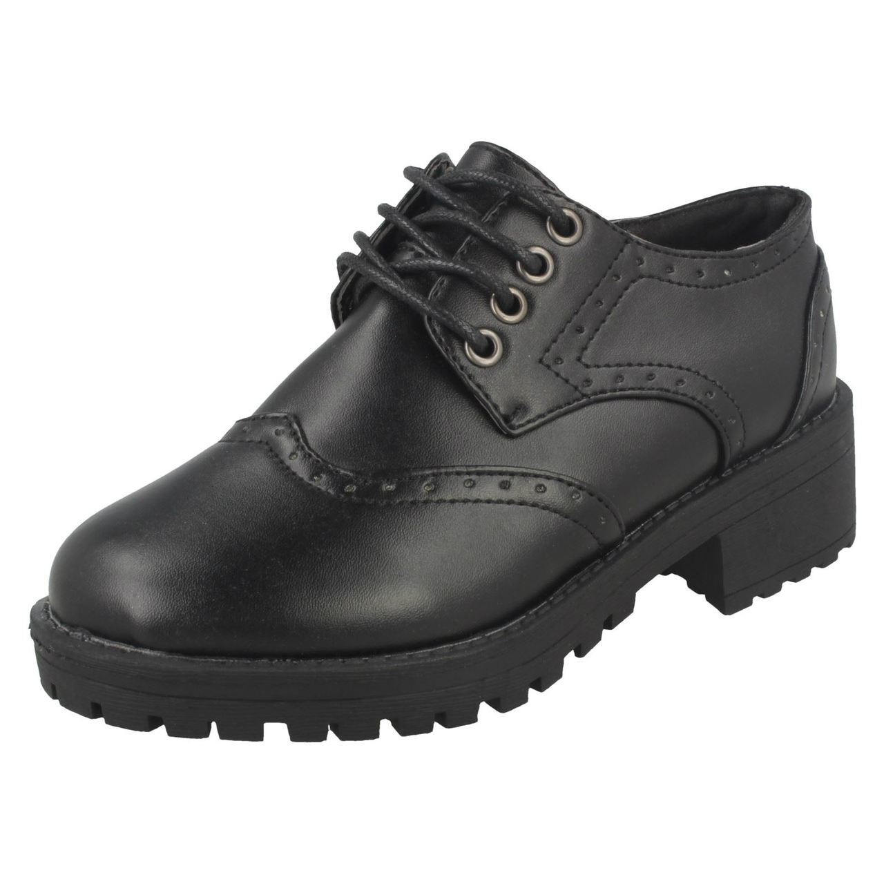 black brogue school shoes