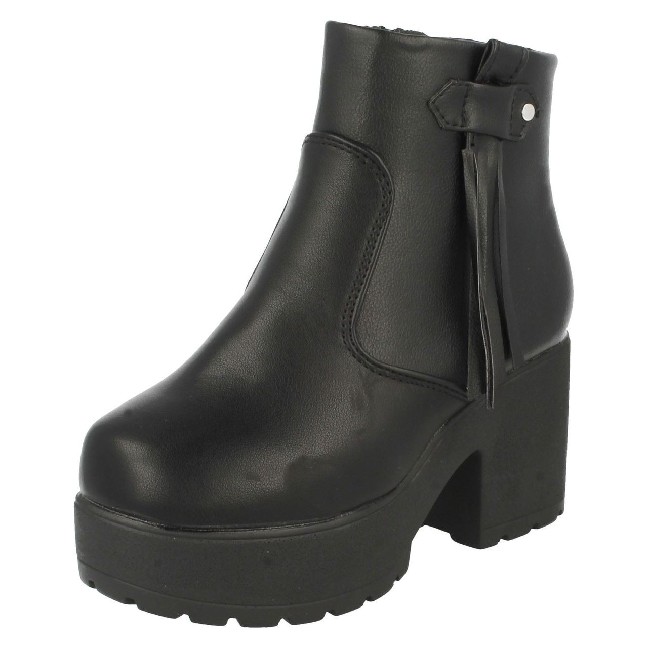 girls chunky ankle boots