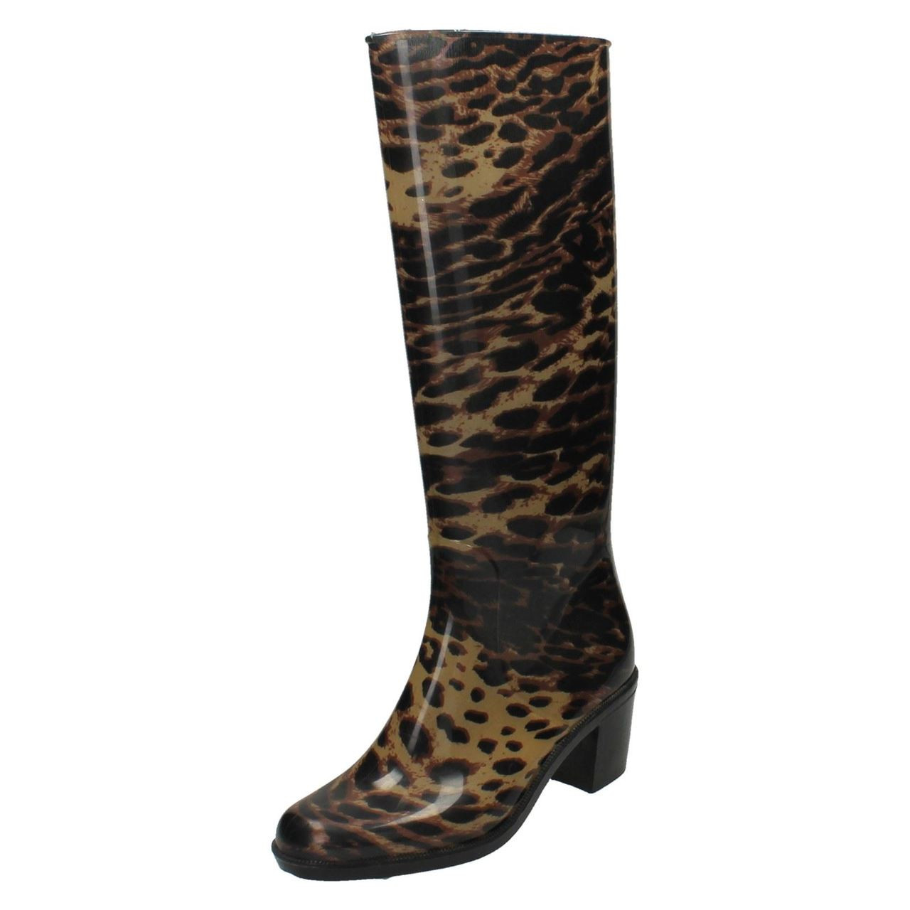 leopard print wellington boots