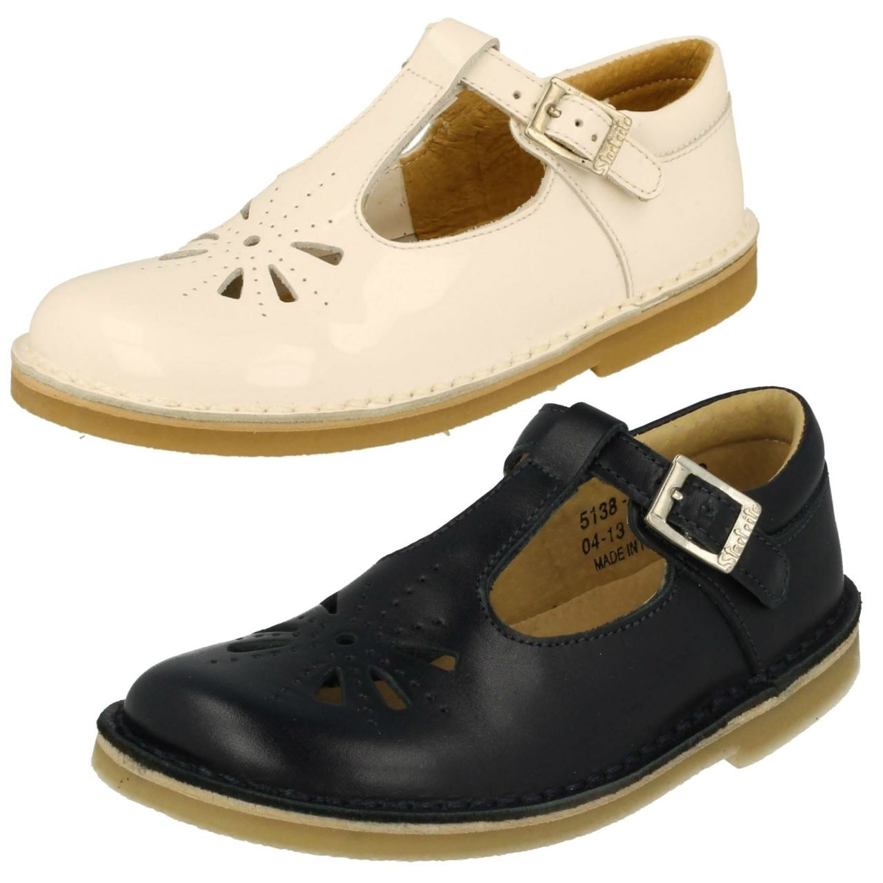 Leather Shoes Startrite T Bar Shoes Lottie, Tan Leather Classic T